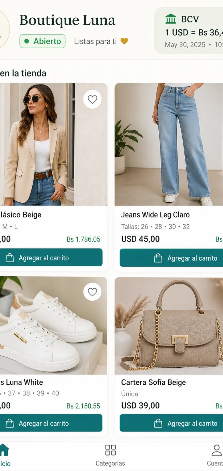 Vista previa del catálogo público de Alcentimo en un teléfono